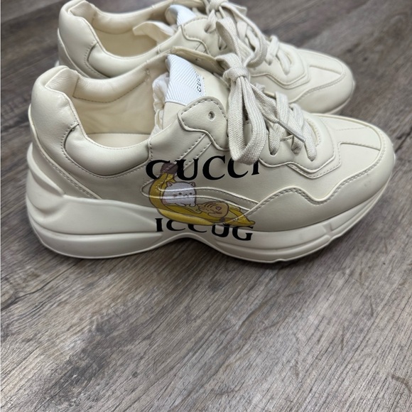 Gucci x Bananya Sneakers Ivory Size 36 - Picture 1 of 11